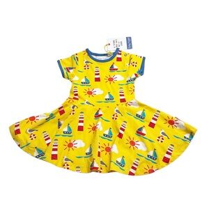 New! Toby Tiger beach print organic cotton dress